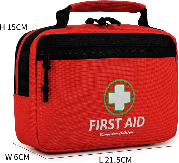 2Pack Handy Mini First Aid Kit Empty, First Aid Bag For Your Next Adventure, Emergency Kit For Home, Office, Vehicle, First Aid Supplies Organizer Bag For Travel Outing (Basic Edition)