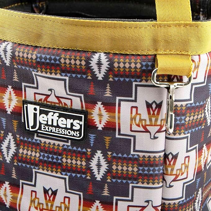 Jeffers Expression Grooming Tote Caddy – Portable Animal Care Organizer for Horses, Dogs, Cats, Livestock, Barn, Trailer, Stable - Brushes, Clippers, Towels, Spray Bottle, Tools - Thunderbird