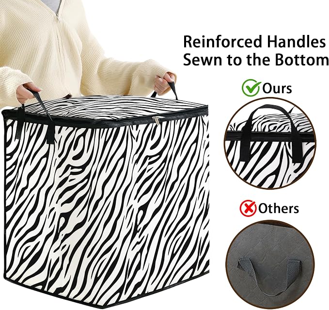 2pcs blanket storage bag for under bed,closet organizers 95L | clothing sweater sheet bedding comforter duvet quilt pillow toy storage bags with lids,dorm room essentials for containers