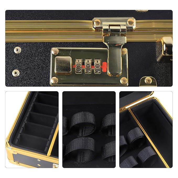 CNCEST Beauty Salon Barber Case,Hair Stylist Tool Kits Organizer,Professional Barber Travel Carry Case for Hair Scissors Tools Hair Stylist Pet Groome,Barber Carrying Case with Code Lock
