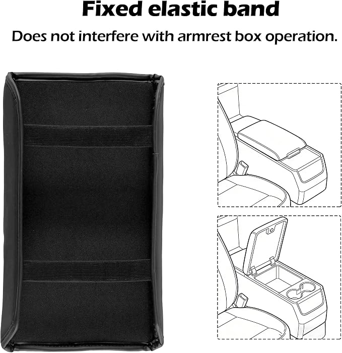 Leather Center Console Armrest Cover for 2017-2023 Subaru Impreza & 2018-2023 Crosstrek – Black Lid Protector, Scratch-Resistant Interior Accessory