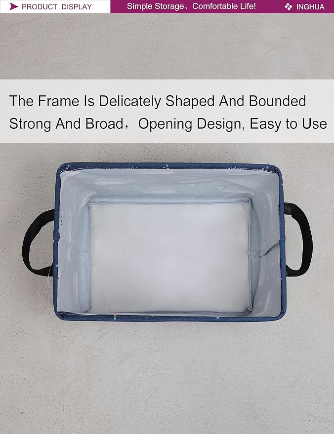 Rectangular Whale Storage Basket | Gifts Bag for Toys,Books,Clothes,Gifts,Pets-Perfect for Home,Office,Nursery,Dorm,Shelf