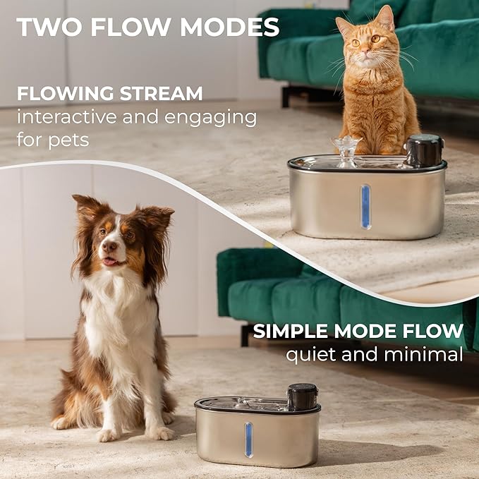 Official LIPPUP Cat Water Fountain Filters – 8 Pack Replacement Filters for Stainless Steel Fountain, Premium Activated Carbon & Ion Exchange Resin, 4 Months Clean & Fresh Water