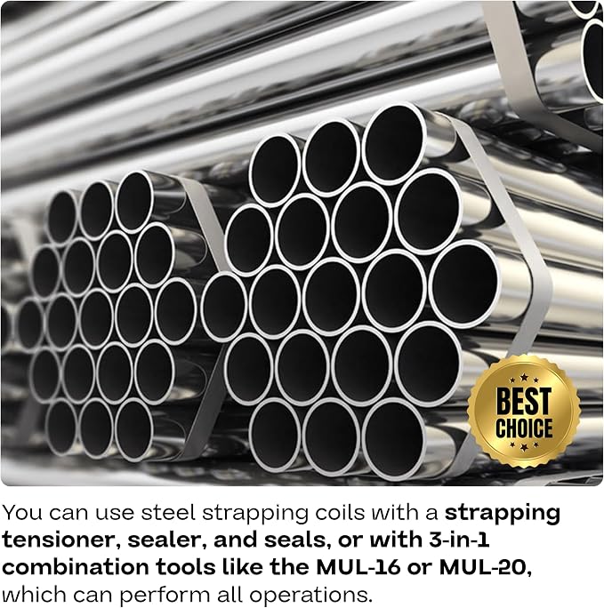 IDL Packaging Strapping Cart & Dispenser for Steel Strapping, 16" x 3" Core | CA-505 for Steel Coils - Advanced Roller Brake System - Built-in Tray for Tools, Seals, and Gloves