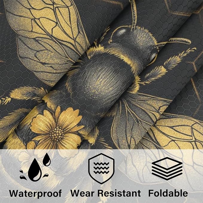 TropicalLife Wildlife Bee 6 Set Compression Packing Cubes | Geometric Honeycomb Travel Accessories Expandable Packing Organizers Space Saver Bags for Organizing Clothes