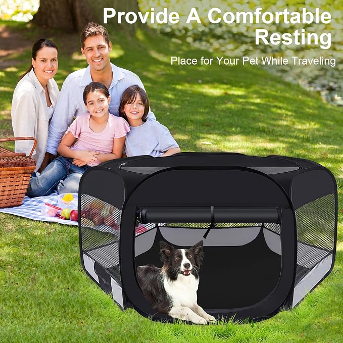 Dog Cat Playpen, Pet Puppy Playpen, Puppy Dog Play Pen for Indoors(Grey, S) | Portable Dog Playpen, Puppy Dog Cat Play Pen for Indoors Kitten Playpen, Collapsible Small Cats Crate Cage for Small Dogs