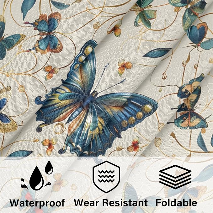 Butterfly Compression Packing Cubes Vintage Floral 6 Set Travel Packing Cubes for Suitcases Lightweight Expandable Organizers