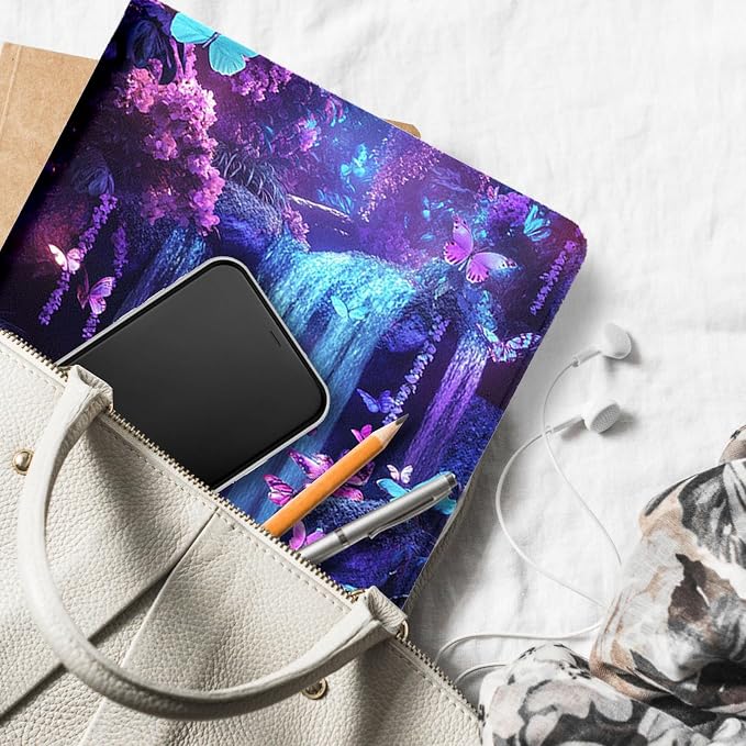 for Microsoft Surface Pro 7 Plus,Surface Pro 7/6/5/4 12.3" Tablet Case,Auto Wake/Sleep,Adjustable Stand Protective Cover - Dream Butterfly Waterfall