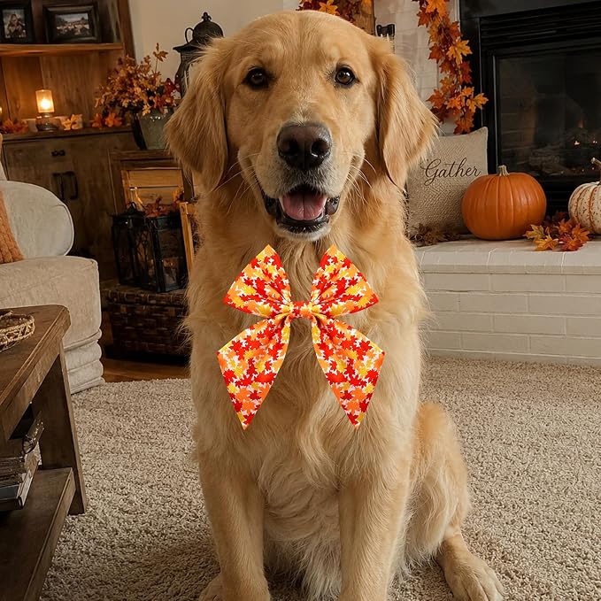 PET SHOW 10 Pack Fall Sailor Dog Bowties for Large Dogs