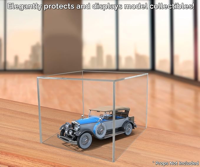 12" x 12" x 9" Clear Acrylic Display Box with One Open Side No Lid Versatile Square Dust Cover Retail Product Riser or Merchandise Storage Bin by Marketing Holders