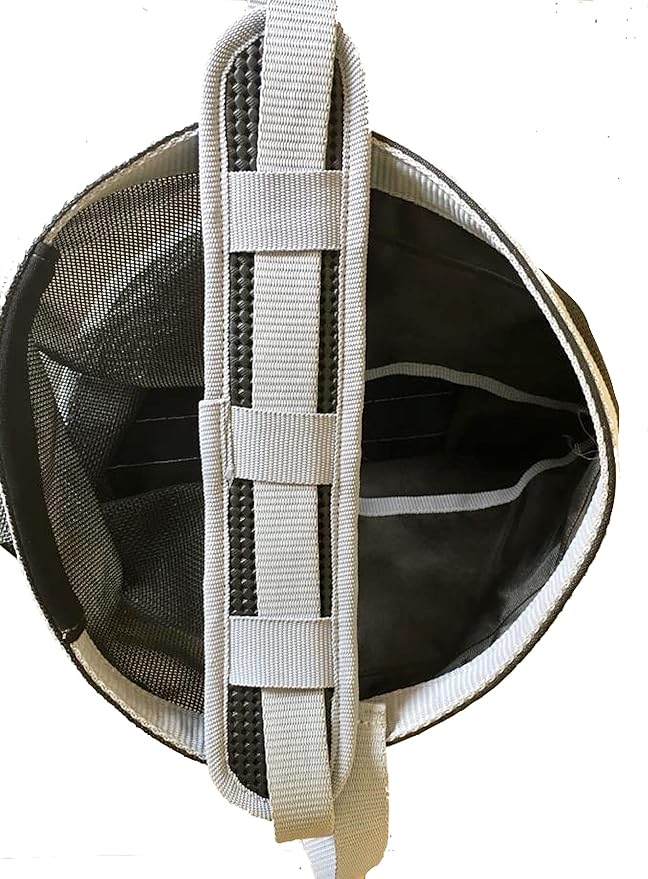 Majestic Ally Horse Feed Bag, Heavy Duty Nylon Mesh Grain Feed Bag, Adjustable Strap with Durable Snap and Elastic Straps, Comfort Neck Pad and Nose Pad- Large (Cob, Black)