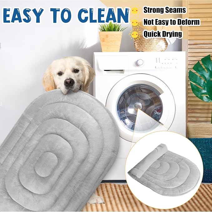 4 Pack Large Dog Cooling Mats 35" x 19" with Storage Bags, Reversible Ice Silk & Velvet Pet Cooling Pad, Summer Washable Bed for Crate, Sofa, Car, Travel