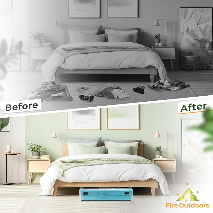 Under Bed Plastic Drawers with Rolling Wheels - Storage Containers with Dual Handles for Easy Access - Space Saving Organizer for Shoes and Clothes