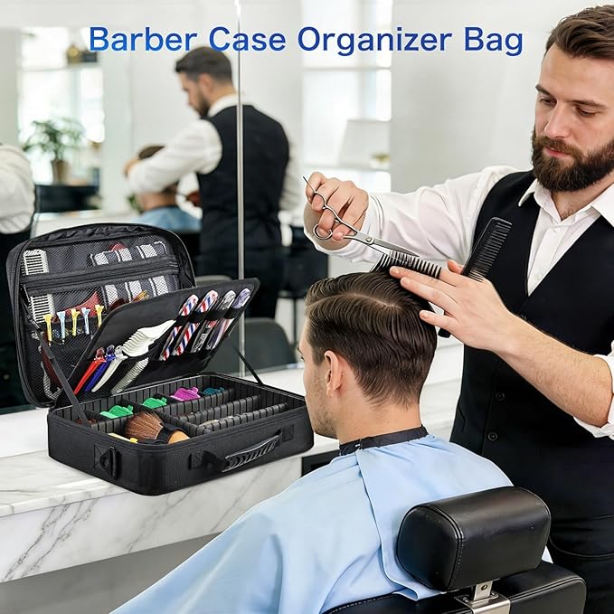 Professional Barber Clipper Case Organizer Bag