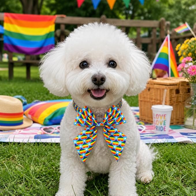 PET SHOW 10 Pack Pride Month Sailor Dog Bowties for Small Dogs