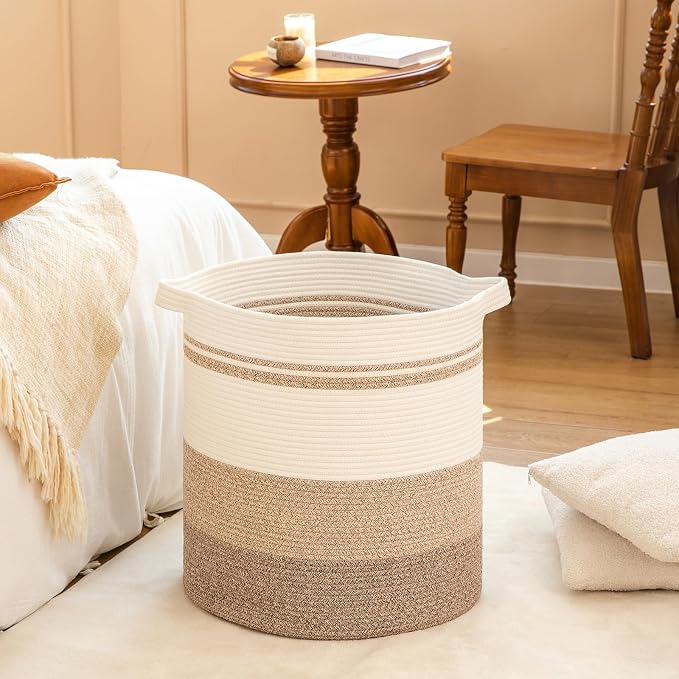OIAHOMY 80L Laundry Basket Laundry Hamper Nursery Hamper Gradient Yellow | Tall Dirty Clothes Hamper with Handle,Blanket Basket,Decorative Basket for Living Room,Storage Basket,Toy Storage