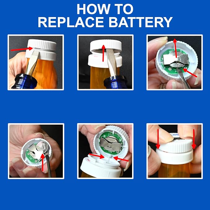 Pet Medicine Timer-Pill Bottle Organizer-Medication Tracker-Reminder- Shows How Long Since Last Dose-Attach to Original Prescription Bottle Cap