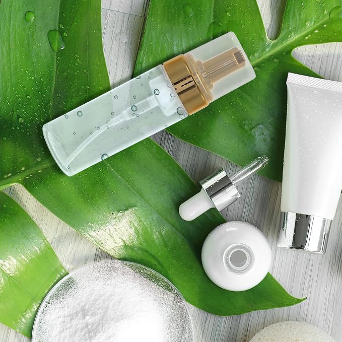 4pcs Airless Cosmetic Cream Pump Bottle Set, Pet, 120ml 150ml | Foam Dispensing, Refillable Design, Leak Proof Storage, Home Vanity Use, 4oz 5oz Sizes, Easy Identification