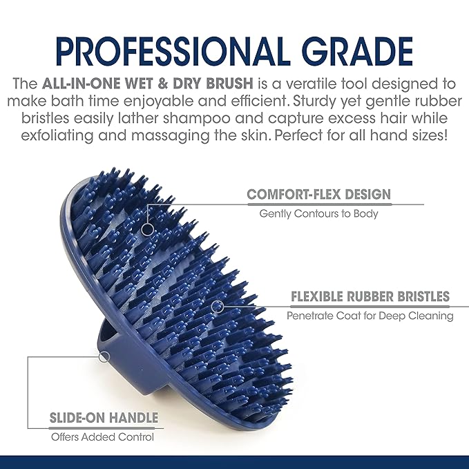 Four Paws Magic Coat Professional Series Grooming All-in-One Wet & Dry Detangling Brush for Dogs, 1 Count