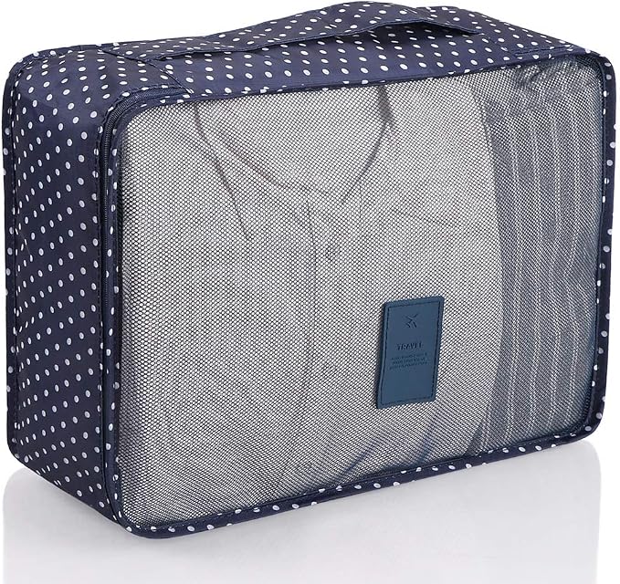 Mossio 7 Set Packing Cubes with Shoe Bag - Travel Carry On Luggage Organizer