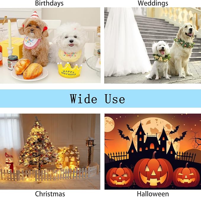 Classic Plaid Dog Dress with Bow Tie for Small Dogs Cats Girls, Cute Puppy Dresses Clothes with Bowknot Chihuahua French Bulldog Pet Apparel Outfits (Blueberry Blue, Large)