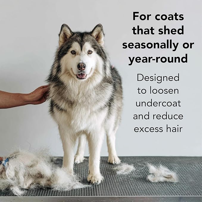 Pride and Groom The Shedder | Dog Deshedding Shampoo | All Natural Body Wash with Essential Oils & Ingredients that Reduce Pet Shedding & Fur Dander for Curly and Wavy Coats – 128oz