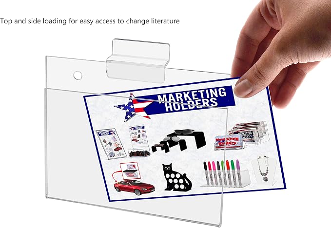 Small Sign Frame 5.5 x 3.5 Top or Side Loading Sleeve Clear Plastic Small Pricing Sheet Deli POP Display Notice Event Sign Holder by Marketing Holders