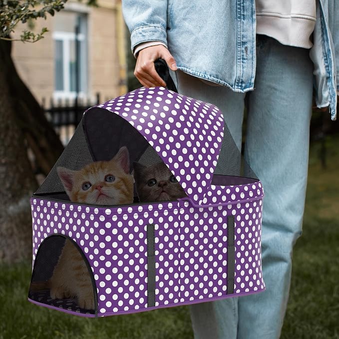 Magshion 3-in-1 Foldable Pet Stroller for Small to Medium Dogs and Cats | Dog Travel Jogger with Detachable Carrier, Cup Holder & Storage Basket, For Small/Medium Dogs & Cats Up to 33 lbs