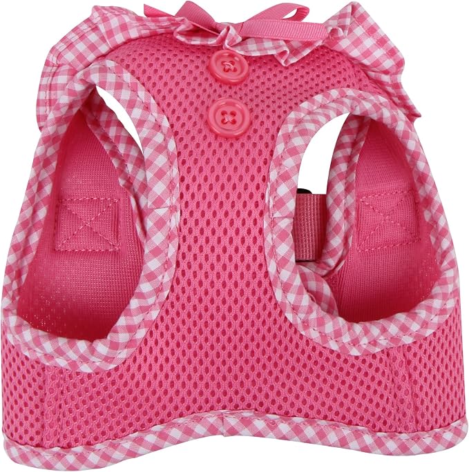 Puppia Vivien Vest Dog Harness Step-in All Season Mesh Cute No Pull No Choke Walking Training for Small Dog, Pink, Medium
