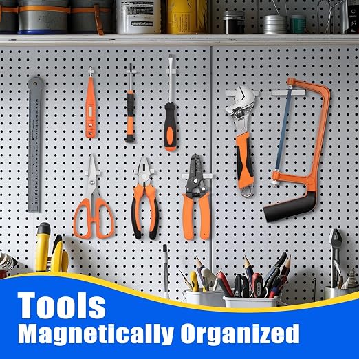 FINDMAG Heavy Duty Bar Magnets with Adhesive, 10 Pack, 60x10x5mm | Strong neodymium magnets with adhesive backing; for cabinet closures, shower doors, garage storage, tools and home projects
