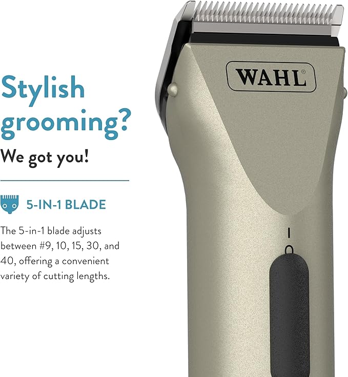 Wahl Professional Animal Arco Equine Horse Cordless Clipper Kit, Champagne (8786-800)