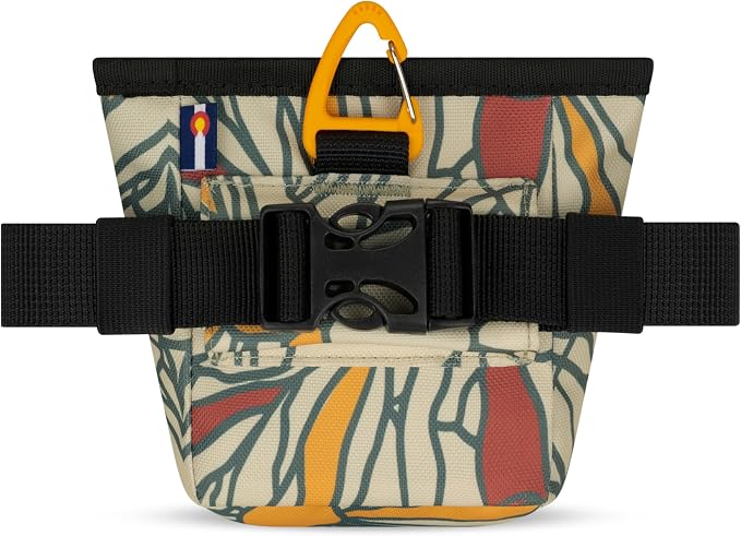 OllyDog, Goodie Treat Bag, Dog Treat Training Pouch | Magnetic Closure | 3 Ways to Wear | Hands-Free Waist Belt | Water-Resistant Recycled Vegan Fabric (Fiori)