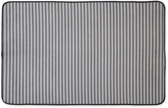 Bone Dry Striped Pet Cage Mat, XX-Large - 30 x 45, Gray