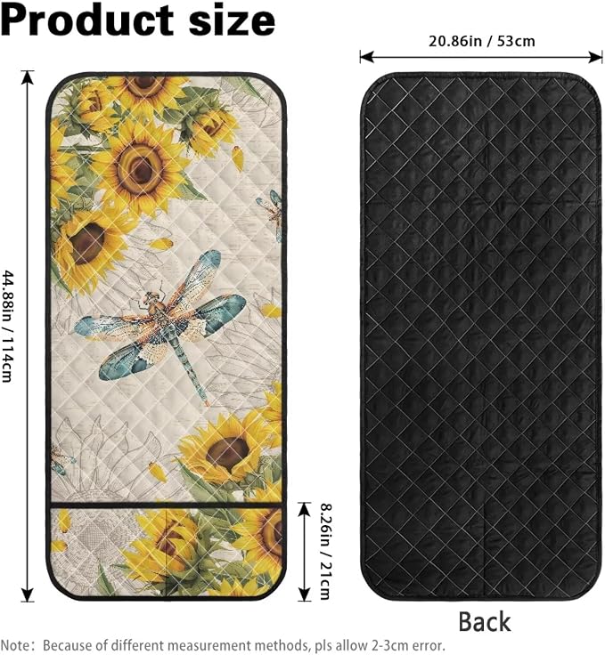 Sunflower Dragonfly Sofa Arm Covers Couch Arm Rest Covers for Sofa Cat Scratch Proof Slipcover Easy to Clean Armchair Cover Reusable Furniture Protector