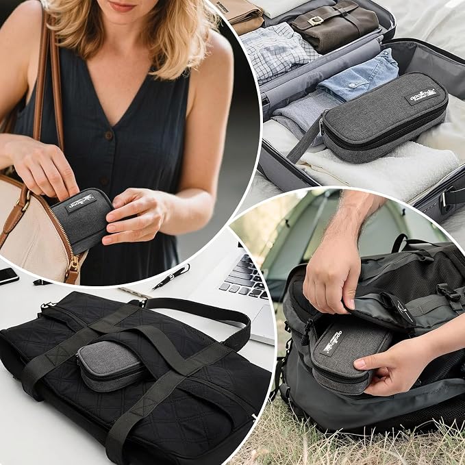 apollo walker Insulin Cooler Travel Case Diabetic Medication with Ice Packs and Insulation Liner insulin cooler travel case tsa approved