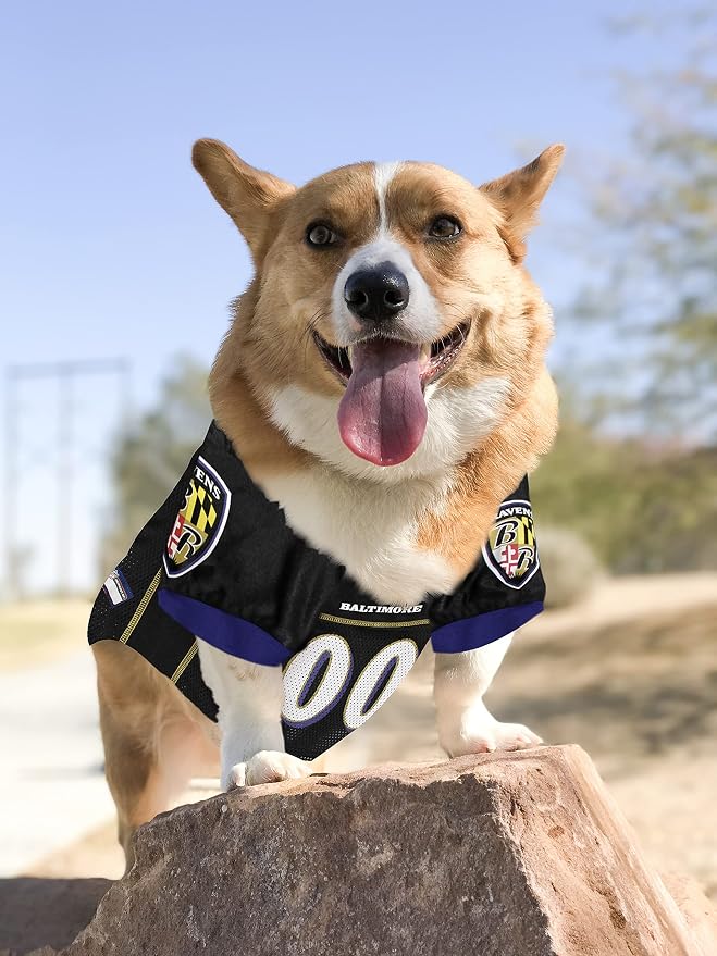 Pets First Baltimore Ravens Dog Jersey, Small, Official NFL Apparel for Dogs