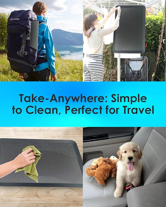 Dog Pee Pad Holder - Fits Up to 11.5” x 17” Pee Pad - 1 Pack - Grey | Stable Grip, Soft Edges, Quick Wipe Silicone Surface, Dog Pad Holder for Indoor Flooring Protection