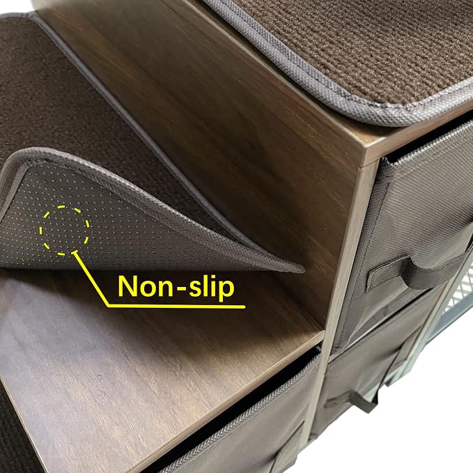GDLF Dog Window Perch, Dog Bunk Bed with Stairs & Storage Platform | Multi-Level Platform with Foam Cushion, Non-Slip Steps and Storage Space, Designed for Small Dogs to Relax Near Windows