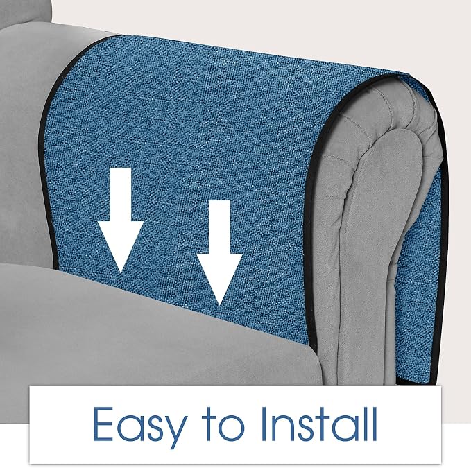 Joywell Chair Caddy Organizer Remote Control Holder for Couch Recliner Armrest Organizer Non Slip Sofa Arm Chair Caddie with 6 Pocket Storage for Magazine, Tablet, Phone, iPad, Classic Blue