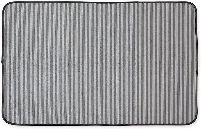 Bone Dry Striped Pet Cage Mat, X-Large - 25 x 39, Gray
