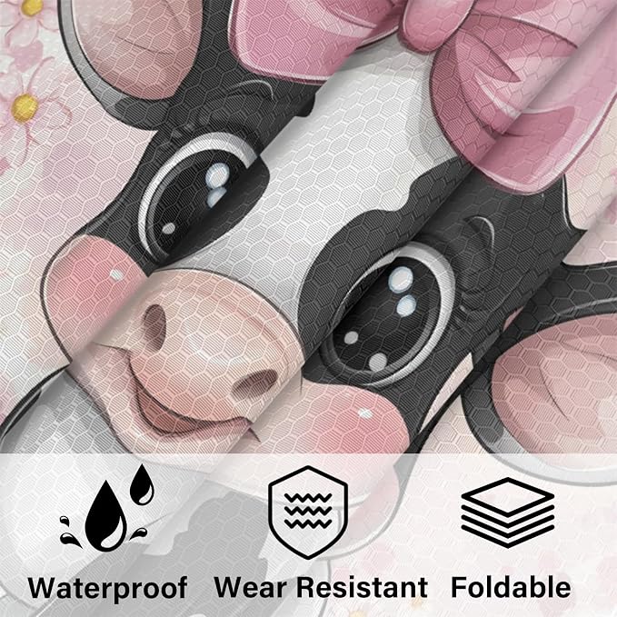 Cute 6 Set Compression Packing Cubes Cow Expandable Packing Organizer for Travel Accessories Luggage Suitcase Bag