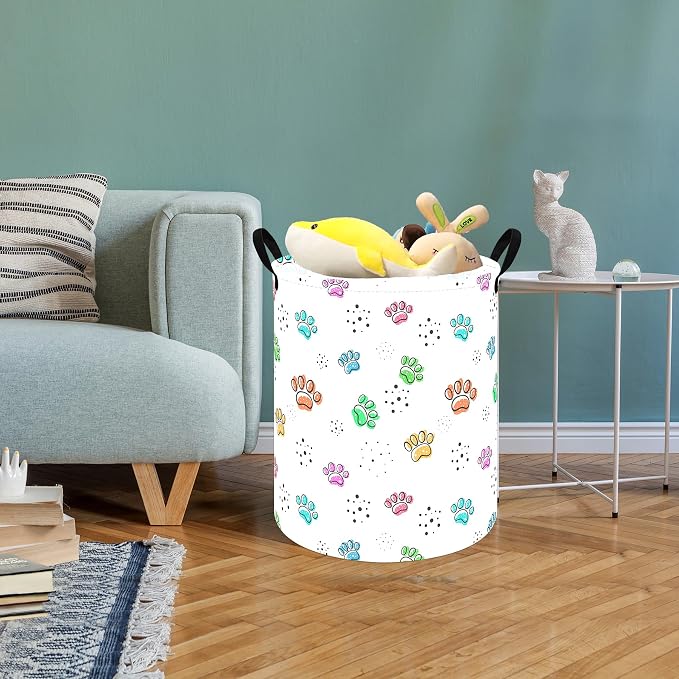 MAIZMZ Kids Hamper Storage Bins Organizer Toy Box Laundry Basket Large Canvas Collapsible Chest for Home/Dorm/Kitchen/Pet/Office/Closet/Shelf/Gift Baskets