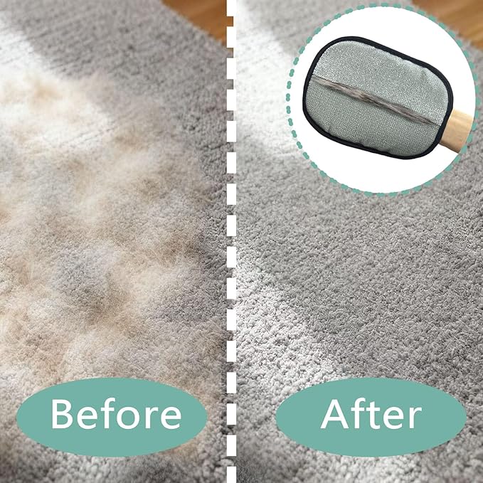 2-Pack Reusable Electrostatic Pet Hair Remover Gloves for Furniture, Carpets, Car Interiors & Auto Upholstery.