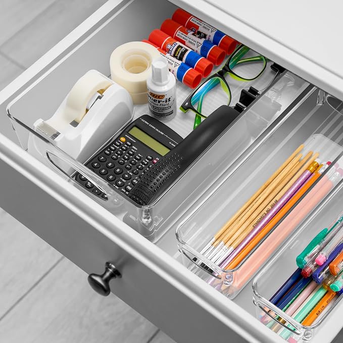 Sorbus Fridge Organizers and Storage, Clear Bins (15 Pack) | Handles support easy access and transport for pantry shelves, freezers, drawers and medicine-cabinet organization.