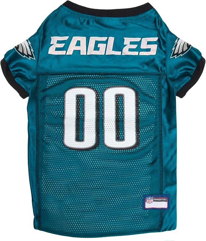 Pets First NFL Philadelphia Eagles Dog Jersey, Size X-Large, Football Shirt Costume for Pet, Dog Sports T-Shirt, NFL Team Clothing for Cats, Licensed Pet Apparel Available in 7 Sizes and 32 Teams