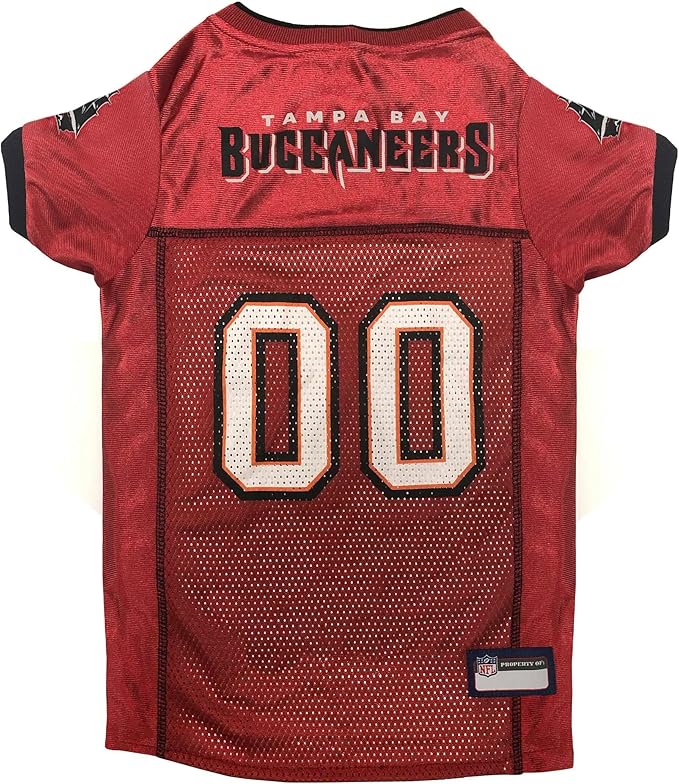 Pets First NFL Tampa Bay Buccaneers Dog Jersey, Size X-Large, Football Shirt Costume for Pet, Dog Sports T-Shirt, NFL Team Clothing for Cats, Licensed Pet Apparel Available in 7 Sizes and 32 Teams