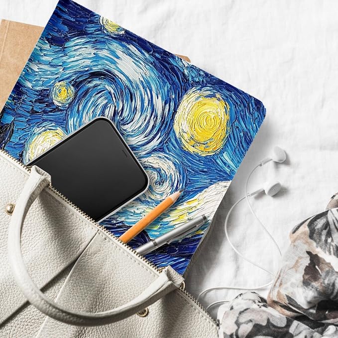 for Microsoft Surface Pro 8-13" 2021 Tablet Case,Auto Wake/Sleep,Adjustable Stand Protective Cover - Starry Night Sunflower