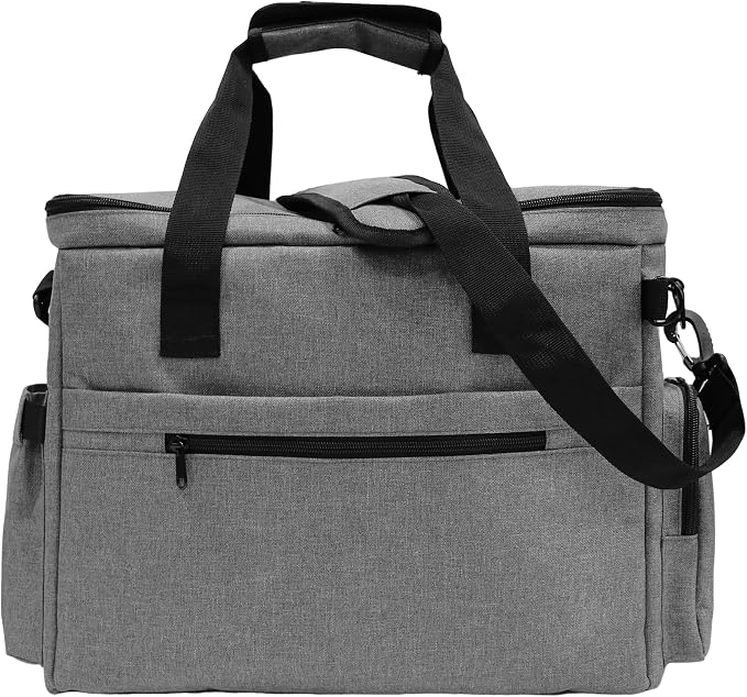 MYDAYS Dog Travel Bag, Pet Luggage Suitcase, Weekend Tote Carrier with Collapsible Bowl (Gray)