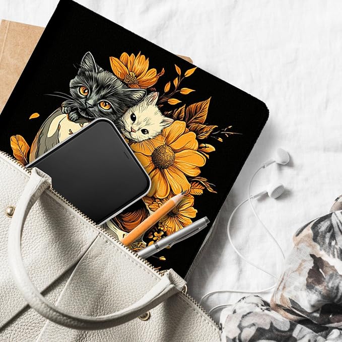 for Microsoft Surface Pro 11/10/9-13" 2024/2022 Tablet Case,Auto Wake/Sleep,Adjustable Stand Protective Cover - Skull Cat