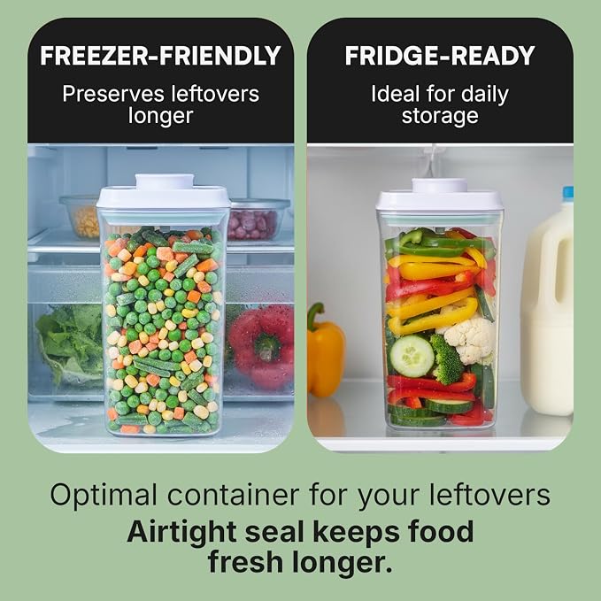 Bop Top Airtight Food Storage Containers | Pop-Top Lid | 8 Cups / 67 Oz | kitchen canister set, for flour, sugar, snacks, pasta, baking